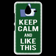 Coque Personnalisée Nokia Lumia 640XL LTE Keep Calm Like This Vert