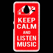 Coque Personnalisée Nokia Lumia 640XL LTE Keep Calm Listen music Rouge
