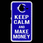 Coque Personnalisée Nokia Lumia 640XL LTE Keep Calm Make money Bleu