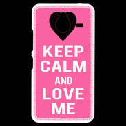 Coque Personnalisée Nokia Lumia 640XL LTE Keep Calm Love me Rose