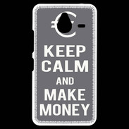 Coque Personnalisée Nokia Lumia 640XL LTE Keep Calm Make money Gris