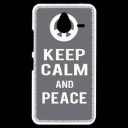 Coque Personnalisée Nokia Lumia 640XL LTE Keep Calm Peace Gris