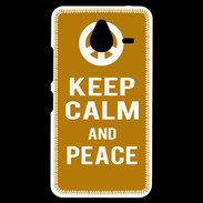 Coque Personnalisée Nokia Lumia 640XL LTE Keep Calm Peace Orange