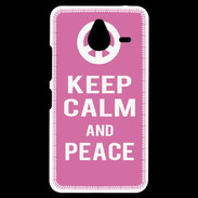 Coque Personnalisée Nokia Lumia 640XL LTE Keep Calm Peace Rose