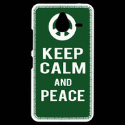 Coque Personnalisée Nokia Lumia 640XL LTE Keep Calm Peace Vert