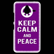 Coque Personnalisée Nokia Lumia 640XL LTE Keep Calm Peace Violet