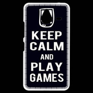 Coque Personnalisée Nokia Lumia 640XL LTE Keep Calm Play games Noir