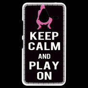Coque Personnalisée Nokia Lumia 640XL LTE Keep Calm Play on Noir