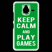 Coque Personnalisée Nokia Lumia 640XL LTE Keep Calm Play games Vert