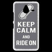 Coque Personnalisée Nokia Lumia 640XL LTE Keep Calm Ride on Gris