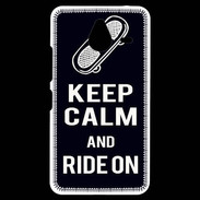 Coque Personnalisée Nokia Lumia 640XL LTE Keep Calm Ride on Noir