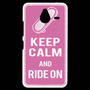 Coque Personnalisée Nokia Lumia 640XL LTE Keep Calm Ride on Rose