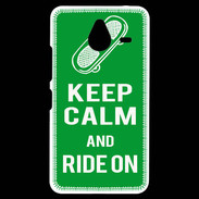 Coque Personnalisée Nokia Lumia 640XL LTE Keep Calm Ride on Vert