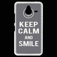 Coque Personnalisée Nokia Lumia 640XL LTE Keep Calm Smile Gris