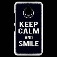Coque Personnalisée Nokia Lumia 640XL LTE Keep Calm Smile Noir