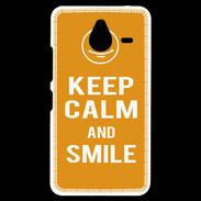 Coque Personnalisée Nokia Lumia 640XL LTE Keep Calm Smile Orange