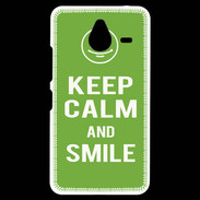 Coque Personnalisée Nokia Lumia 640XL LTE Keep Calm Smile Vert