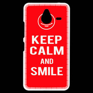 Coque Personnalisée Nokia Lumia 640XL LTE Keep Calm Smile Rouge