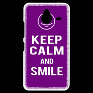 Coque Personnalisée Nokia Lumia 640XL LTE Keep Calm Smile Violet