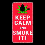 Coque Personnalisée Nokia Lumia 640XL LTE Keep Calm Smoke Rouge
