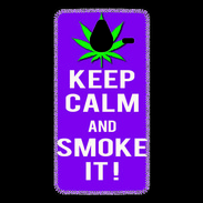 Coque Personnalisée Nokia Lumia 640XL LTE Keep Calm Smoke it Violet