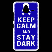 Coque Personnalisée Nokia Lumia 640XL LTE Keep Calm Stay dark Bleu