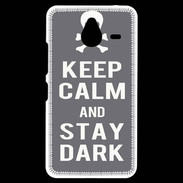 Coque Personnalisée Nokia Lumia 640XL LTE Keep Calm Stay dark Gris