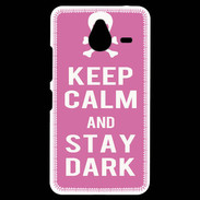Coque Personnalisée Nokia Lumia 640XL LTE Keep Calm Stay dark Rose