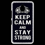 Coque Personnalisée Nokia Lumia 640XL LTE Keep Calm Stay strong Noir