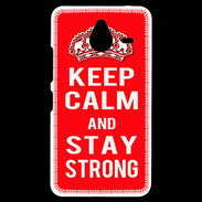 Coque Personnalisée Nokia Lumia 640XL LTE Keep Calm Stay Strong Rouge