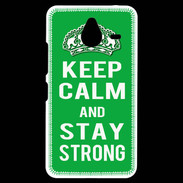Coque Personnalisée Nokia Lumia 640XL LTE Keep Calm Stay strong Vert