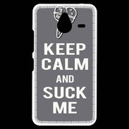 Coque Personnalisée Nokia Lumia 640XL LTE Keep Calm Suck me Gris