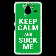 Coque Personnalisée Nokia Lumia 640XL LTE Keep Calm Suck me Vert
