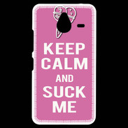 Coque Personnalisée Nokia Lumia 640XL LTE Keep Calm Suck me Rose