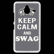 Coque Personnalisée Nokia Lumia 640XL LTE Keep Calm Swag Gris