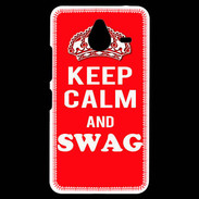 Coque Personnalisée Nokia Lumia 640XL LTE Keep Calm Swag Rouge