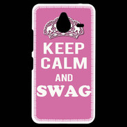 Coque Personnalisée Nokia Lumia 640XL LTE Keep Calm Swag Rose