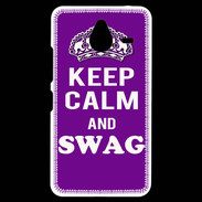 Coque Personnalisée Nokia Lumia 640XL LTE Keep Calm Swag Violet