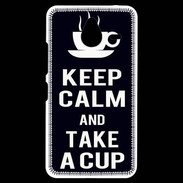 Coque Personnalisée Nokia Lumia 640XL LTE Keep Calm Take a cup Noir