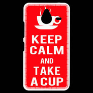 Coque Personnalisée Nokia Lumia 640XL LTE Keep Calm Take a cup Rouge