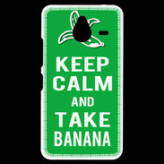 Coque Personnalisée Nokia Lumia 640XL LTE Keep Calm Take Banana Vert