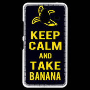 Coque Personnalisée Nokia Lumia 640XL LTE Keep Calm Take Banana Noir