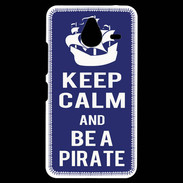 Coque Personnalisée Nokia Lumia 640XL LTE Keep Calm Be a Pirate Bleu