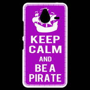 Coque Personnalisée Nokia Lumia 640XL LTE Keep Calm Be a Pirate Violet