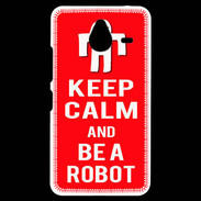 Coque Personnalisée Nokia Lumia 640XL LTE Keep Calm Be a Robot Rouge