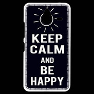 Coque Personnalisée Nokia Lumia 640XL LTE Keep Calm Be Happy Noir