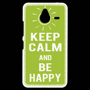 Coque Personnalisée Nokia Lumia 640XL LTE Keep Calm Be Happy Vert pomme