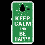 Coque Personnalisée Nokia Lumia 640XL LTE Keep Calm Be Happy Vert