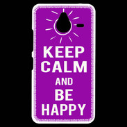 Coque Personnalisée Nokia Lumia 640XL LTE Keep Calm Be Happy Violet