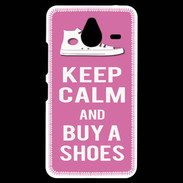 Coque Personnalisée Nokia Lumia 640XL LTE Keep Calm Buy Shoes Rose
